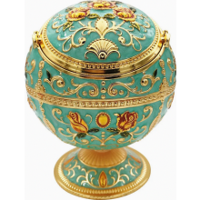 Posacenere per sigari vintage antivento con coperchio, portatile per il controllo degli odori, per uso interno ed esterno, verde chiaro