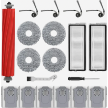 Kit di accessori per robot aspirapolvere QV 35A, QV 35S, QR 598 e QR 798: spazzola principale, sacchetti per la polvere, spazzole laterali e