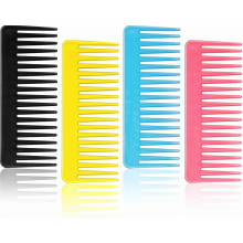Set di 4 pettini a denti larghi per capelli ricci, pettini districanti per capelli bagnati, asciutti, spessi e mossi.