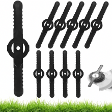 60 lame di ricambio per tagliaerba, lame di taglio in plastica da 14 cm, accessori per tagliaerba neri