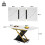 Nastopee Extendable Dining Table 120-160cm, White Marble Effect MDF Tabletop with Gold Cross Legs, Modern Kitchen Table 6