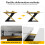 Nastopee Extendable Dining Table 120-160cm, White Marble Effect MDF Tabletop with Gold Cross Legs, Modern Kitchen Table 10