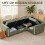 Homcom (Grey) HOMCOM 228cm L Shaped Sofa 3-Seater Sectional Sofa with Storage 8