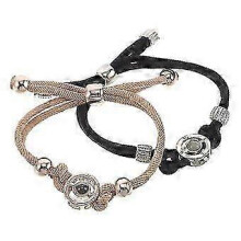 2 stk. langdistance berøringsarmbånd, vibrerende pararmbånd, fjernbetjent smart matchende armbånd til par i langdistanceforhold XX5 Ny ankomst