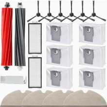 Accessory Kit for Q8 Max, Q8 Max Plus, Q5 Pro, Q5 Pro Plus, Q5 Max Plus Vacuum, 6 Dust Bags, 2 Roller Brushes