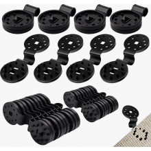 Pacote com 60 presilhas de plástico com ilhós para telas de sombreamento, redes de jardim, estufas, coberturas de piscinas e plantas.