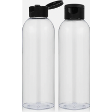 Conjunto de 4 frascos de viagem recarregáveis de 200 ml, dispensadores de loção de plástico com tampa flip-top para shampoo, condicionador e