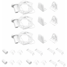 Conjunto de 3 suportes de fixação de 17 mm para persianas, montagem em janelas sem furos, peças de reposição para cortinas de rolo.
