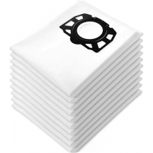 10 Sacos para Aspirador de Pó Compatíveis com WD4, WD5, WD6, WD5P, WD6P, MV4, MV5 e MV6 - Sacos de Filtro de Lã para Uso Seco e Úmido