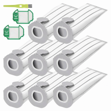 Conjunto de 8 sacos para aspirador de pó com 2 filtros de proteção do motor e escova de limpeza, sacos de reposição para aspiradores sem fio