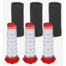 Conjunto de 3 filtros laváveis para aspirador de pó, filtros centrais de reposição e filtros de espuma para uso doméstico.