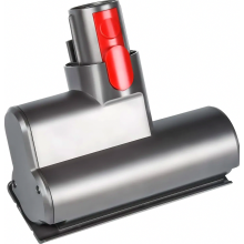 Mini acessório turbo para aspirador de pó com escova rotativa de liberação rápida para sofás e assentos de carro, remove ácaros.