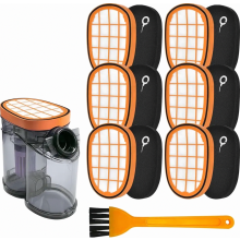 Conjunto de 6 filtros de pó de substituição para aspiradores sem fio, compatíveis com FC6723/01 e FC6901-FC6904, XC7042/01