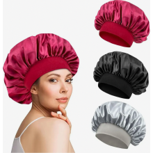 Toucas de cetim para dormir, conjunto de 3 toucas macias para cabelo, para mulheres, proteção e cuidado com os cabelos durante a noite.