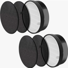 Filtros de reposição compatíveis com purificadores de ar LV-H132, 2 filtros HEPA H13 e 4 pré-filtros de carvão ativado.