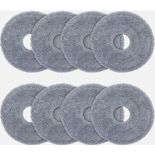 Pacote com 8 panos de limpeza para aspiradores robô, almofadas de microfibra reutilizáveis para limpeza de pisos úmidos.