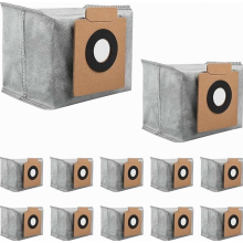 Pacote com 12 sacos de pó compatíveis com os aspiradores robô Omni X8 Pro e X10 Pro, sacos de substituição de grande capacidade (2,5 litros).