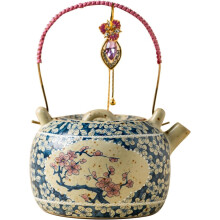 Porcelain Teapot 215ML, Small Kungfu Tea Pot, Spherical Filter