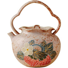 Ceramic Teapot, Hand-Painted Flower Design, Heat-Resistant Materials