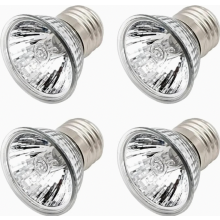 Żarówki E27 UVA i UVB do lamp grzewczych 25 W dla gadów, żółwi, jaszczurek i węży, ściemnialne halogenowe, opakowanie 4 szt.