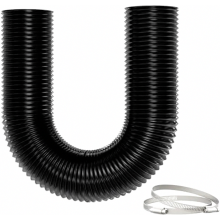 75 mm x 5 m Exhaust Hose Compatible with Diesel Generators and Parking Heaters, Heat Resistant Aluminium Flex Pipe