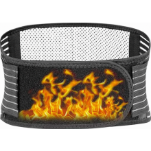 Self Heating Lumbar Support Belt, Tourmaline Waist Wrap with Magnetic Therapy, Adjustable 105 cm