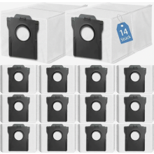 14 Pack Replacement Dust Bags for Robot Vacuum Cleaners, High Capacity Disposable Dust Collection Bags