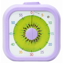 Visueller Timer für Kinder, 60-Minuten-Countdown für Zuhause, Klassenzimmer, Büro und Küche, Lila