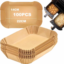 Air Fryer Parchment Paper Liners, 100 Pack, Disposable Baking Sheets for Dual Zone Fryers, Nonstick