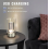 Cordless LED Table Lamp, Dimmable Touch Control Rechargeable Crystal Lantern with USB-C, Silver 3