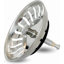 Universeller, verstellbarer Spülbeckenablaufstopfen, Edelstahl-Siebkorb für Küchenspülen, 82 mm