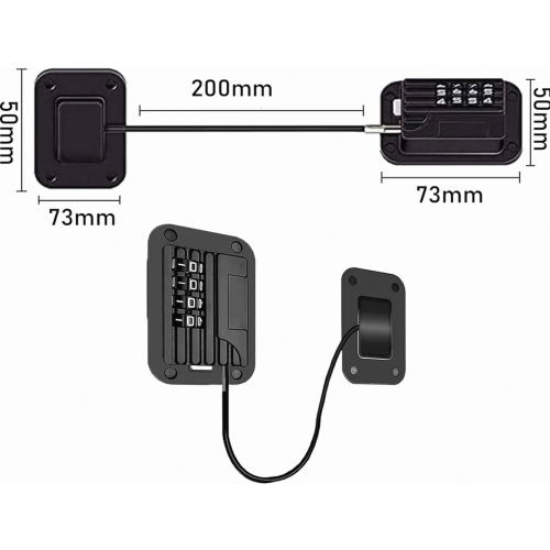 Mini Fridge Lock with Code, Digital Password Child Safety Lock for Refrigerators, Cabinets and Windows 1