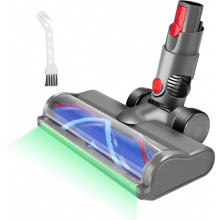 Ersatz-Bodenbürste für Staubsauger mit LED-Beleuchtung, Direktantriebskopf für Hartböden und Teppiche