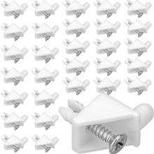 Packung mit 50 weißen 5-mm-Regalstützen, Ersatz-Regalhalterungen für Schrankreparaturen