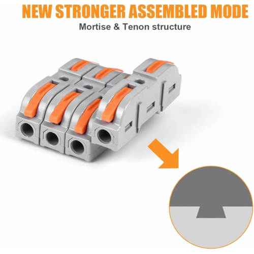 40 Piece Lever Wire Connectors, 4 mm2 Cable Terminals for Electrical DIY Projects and Repairs 2