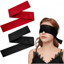 2er-Pack Schlafmasken aus Satin, verstellbare Augenabdeckungen mit V-Ausschnitt, weiche Reise-Augenbinden für Erwachsene, Schwarz und Weinro