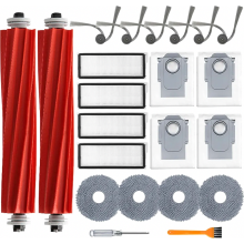 Vacuum Cleaner Replacement Parts Kit with 2 Main Brushes, 4 HEPA Filters, 4 Mop Pads, 4 Dust Bags and 6 Side Brushes