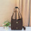 (Dark brown) Simple large capacity frosted shoulder bag 1