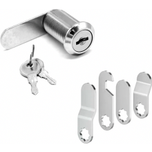 Mailbox Lock with 4 Keys and 4 Lock Plates, 16 mm Cam Lock for Mailboxes and Storage Cabinet Doors