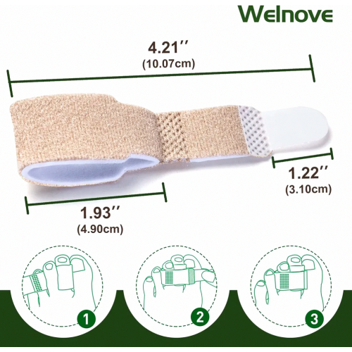 6 Pack Hammer Toe Correctors, Toe Splints and Supports for Crooked, Overlapping or Broken Toes 1
