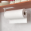 White Kitchen Roll Holder Without Drilling, Self-Adhesive Under Cabinet Wall Mount for Easy Storage 1