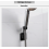 Adjustable Shower Head Holder, No Drilling, 360 Degree Rotation, Wall Mounted Bathroom Accessory, Black 2