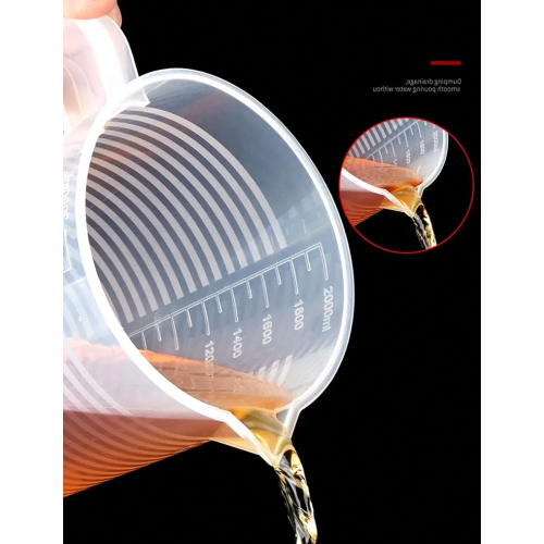 3 Piece Measuring Cup Set, 50ml 100ml 250ml, Graduated Plastic Dosing Cups for Laundry and Kitchen 2