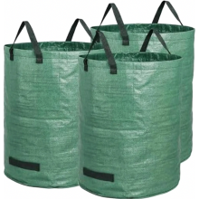 3er-Pack 272-Liter-Gartenabfallsäcke, robuste, faltbare Säcke für Laub, Gras und Grünabfälle