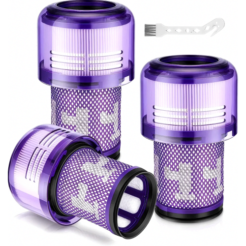 3er-Pack HEPA-Filter für V12 Detect Slim Absolute Staubsauger, waschbare Ersatzteile