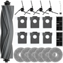 20-teiliges Saugroboter-Set mit Hauptbürste, 6 Staubbeuteln, 6 Wischpads, 2 Filtern, 4 Seitenbürsten und Reinigungsbürste