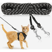 Strapazierfähige, reflektierende 15 m Katzenleine, ausbruchsichere Outdoor-Trainingsleine für Welpen, Kaninchen und Kleintiere