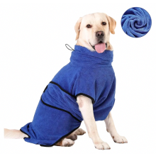 Hundebademantel aus Mikrofaser mit verstellbaren Trägern, waschbares, schnelltrocknendes Handtuch für kleine, mittlere und große Hunde