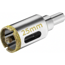 25-mm-Diamant-Lochsäge mit Zentrierbohrer, kompatibel mit Bohrmaschinen, für Glas, Fliesen, Porzellan und Marmor
