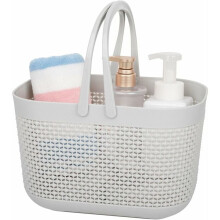 Portable Shower Caddy, Plastic Storage Basket with Handles, Storage Bins for Kitchen, Bathroom, College Dorm, Gray, Poultry Supplies